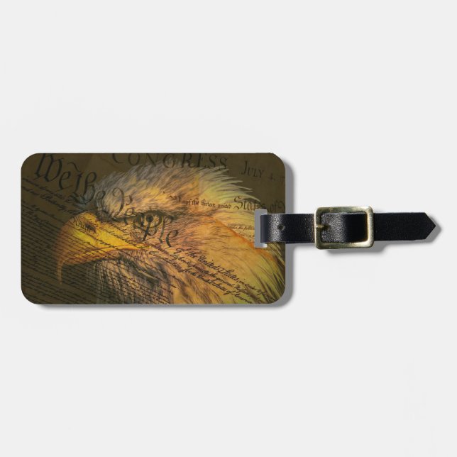 Verfassung mit Adler Gepäckanhänger (Vorderseite horizontal)