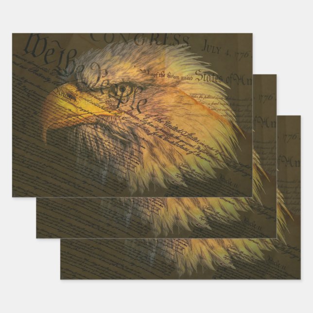 Verfassung mit Adler Geschenkpapier Set (Set)