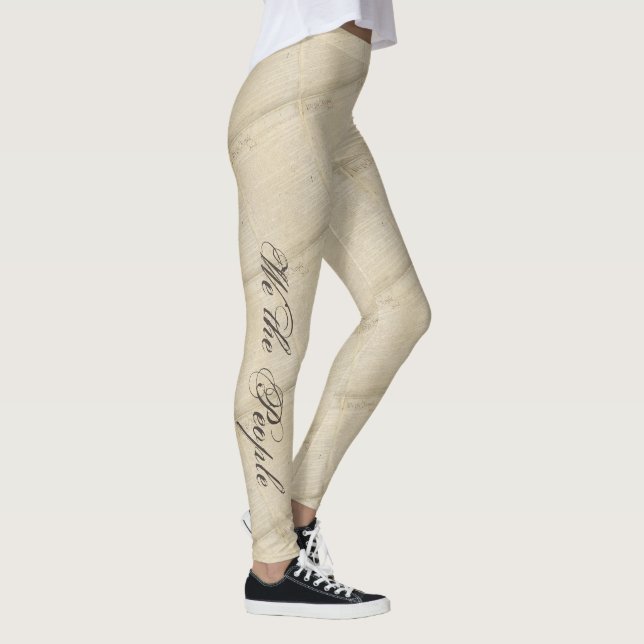 Verfassung "Wir das Volk" - Patriotische Pfeiler Leggings (Rechts)