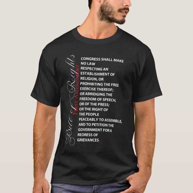 Verfassungsurkunde-erster Verfassungszusatz T-Shirt (Vorderseite)