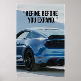 Verfeinern Sie, bevor Sie das Auto-Zitat-Poster er Poster