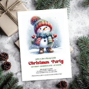 Verfeinert weihnachtlicher süßer Schneemann lädt K Einladung