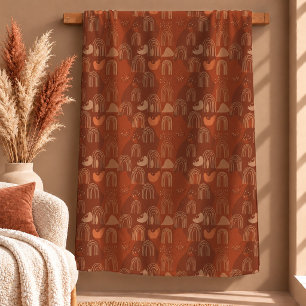 Verfeinerte Kupfer-Brandorange-Abstrakte-Decken-Ku Fleecedecke