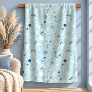 Verfeinerte Pastellblaue Geometrische Deckenkunst Sherpadecke