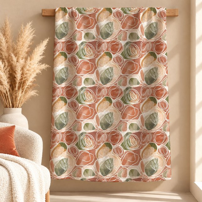 Verfeinerte Rust-Kupfer-Boho-Wurfdecke als Geschen Fleecedecke (Refined Rust Copper Boho Throw Blanket Gift)