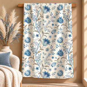 Verfeinerte Wildblumen-Sage-Grün-Cozy-Blanket-Kuns Sherpadecke