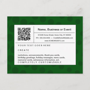verfeinerter QR-Code : grüne Halbtöne Einladungspostkarte