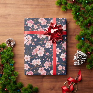 Verfeinertes japanisches Kirschblüten-Design Geschenkpapier
