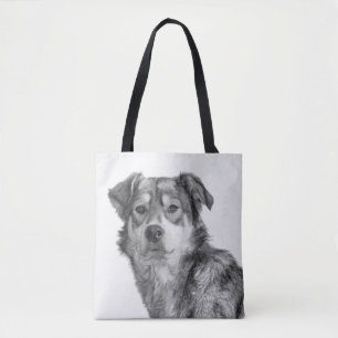 Verfeinertes monochromes großes Mischlingshund-Ras Tasche