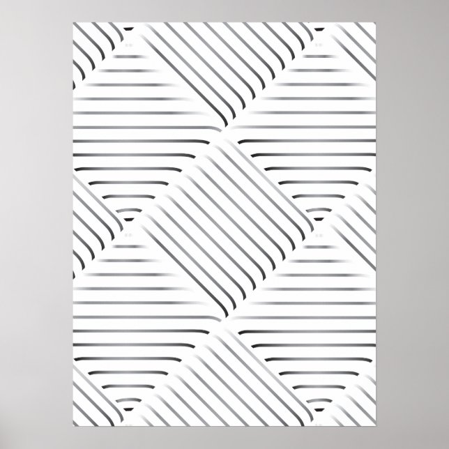 Verfeinertes Quadratmuster Poster (Vorne)