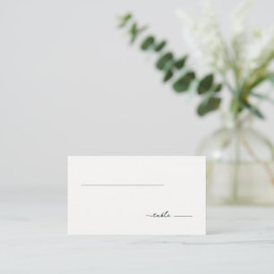 Verfeinertes schwarzes minimalistisches Tischschil Platzkarte