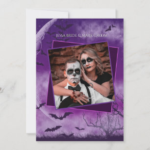 Verflixte Halloween-Liebe-Mond-Save-the-Date-Foto Save The Date