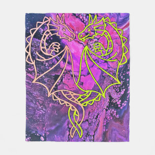 Verflochtene Drachen Fleecedecke