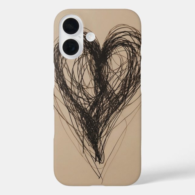 Verflochtene Herzen iPhone 16 Hülle (Rückseite)