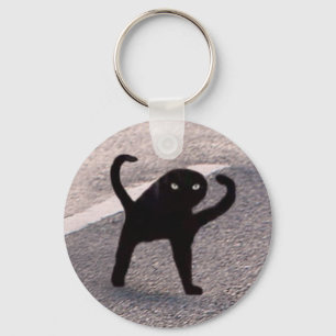 Verfluchter Cat Meme Doppelseitiger Schlüsselanhän Schlüsselanhänger