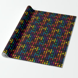 Verfluchtes Emoji Chaos - Neon Horror Faces Geschenkpapier