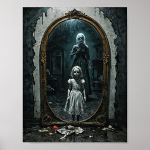 Verfluchtes Kind in einem Dämonenspiegel Poster