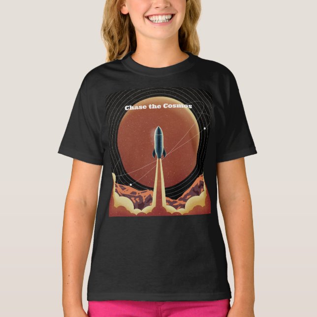 Verfolge den Weltraum T-Shirt (Vorderseite)