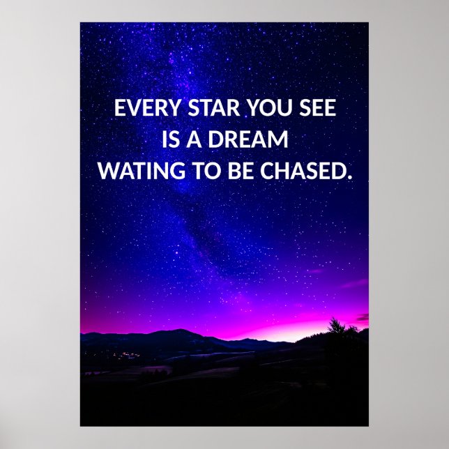 Verfolgen Sie Ihre Träume Motivierend Poster (Vorne)