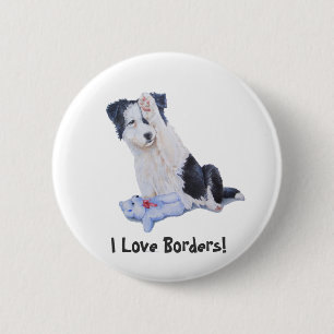 verfolgen Sie Porträtmalerei des niedlichen Button