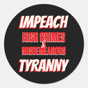 Verfolgen Sie Trumps High Crimes Misshandlungen de Runder Aufkleber