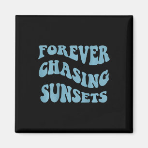 Verfolgen von Sonnenuntergängen auf der Rückseite Magnet