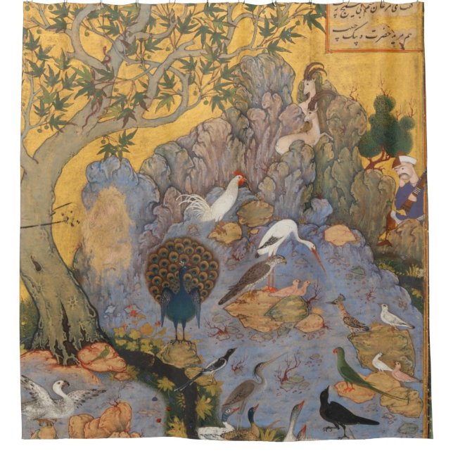 Verfolgung der Vögel durch Habiballah von Sava Duschvorhang (Vorderseite)