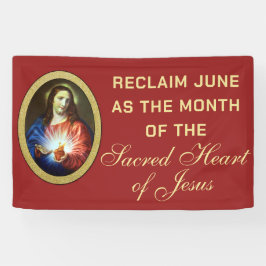 Verfolgung Heiliges Herz Jesu Religiös Banner