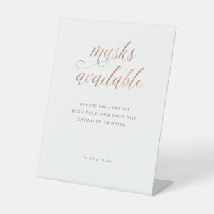 Verfügbare Masken   Rose Gold Typografy Wedding Sockelschild