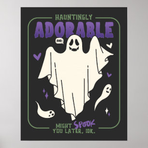 Verführerisch Adorable Funny Halloween Ghost-Redew Poster