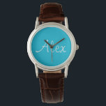 Verführerisch Aqua Armbanduhr<br><div class="desc">Diese stilvolle,  aquafarbene Uhr eignet sich perfekt für Ihre Zuhause. Es ist auch anpassbar,  um es wirklich zu Ihrem eigenen zu machen.</div>