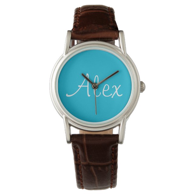 Verführerisch Aqua Armbanduhr (Vorderseite)