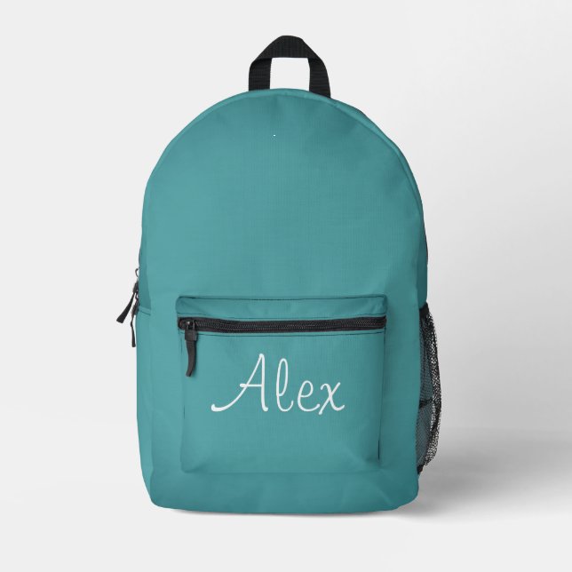 Verführerisch Aqua Bedruckter Rucksack (Vorderseite)