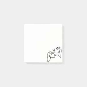 Verführerische Mädchen Weiße Umrandung Post-it Klebezettel
