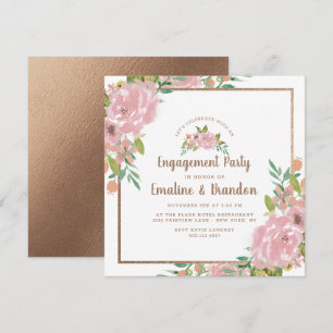 Verführerische Rose Vintag Dusty Pink Engagement P Einladung