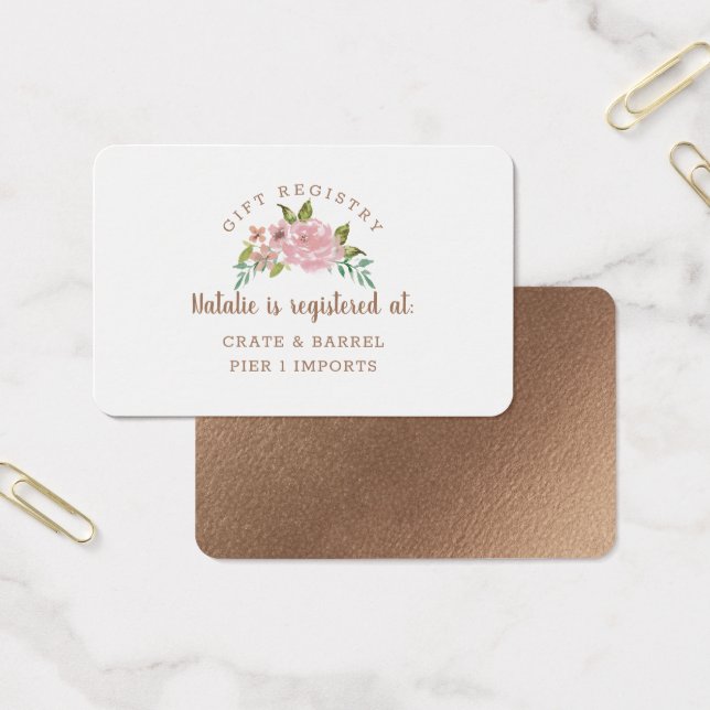 Verführerische Rose Vintage Giftregisterkarte Beip (Büro)
