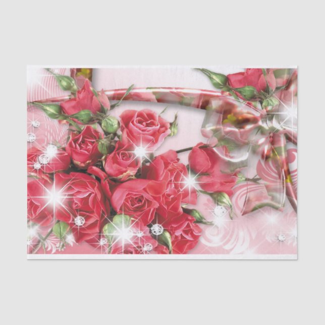 Verführerische Rosen Seidenpapier (Vorderseite)