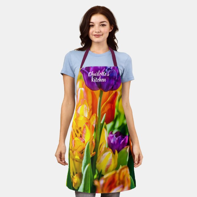 Verführerische Tulip Blume Schürze (Getragen)