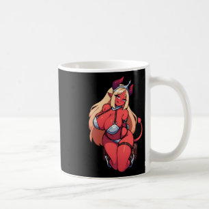 Verführerischer Dämon Girl Fantasy Art Sticker Kaffeetasse