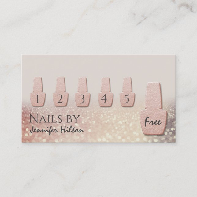 Verführerischer Rose Goldglittersalon Visitenkarte (Vorderseite)