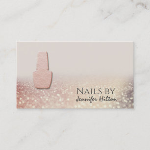 Verführerischer Rose Goldglittersalon Visitenkarte