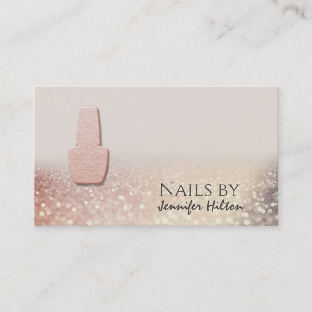 Verführerischer Rose Goldglittersalon Visitenkarte (Vorderseite)