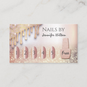 Verführerischer Rose Goldglittersalon Visitenkarte