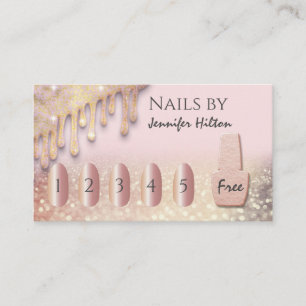 Verführerischer Rose Goldglittersalon Visitenkarte