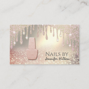 Verführerischer Rose Goldglittersalon Visitenkarte