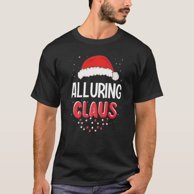 Verführerischer Weihnachtsmann Weihnachts-Matching T-Shirt (Vorderseite)