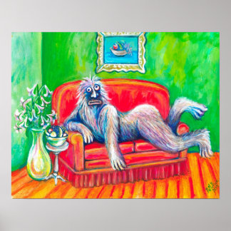 Verführerisches Monster mit Obst Poster