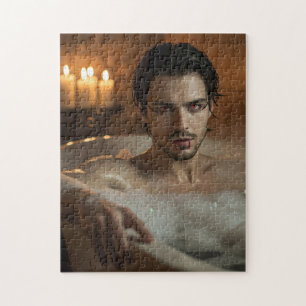 Verführerisches Vlad Vampire in Blase Bath