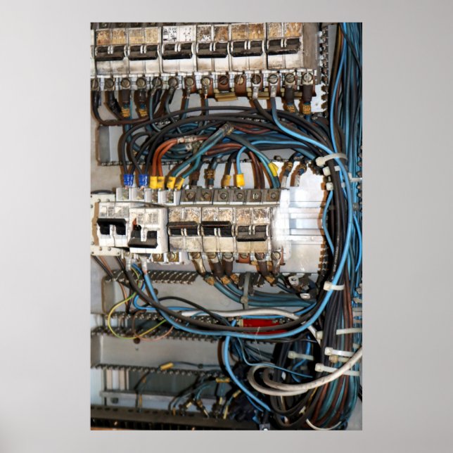 Vergangene Orte - Alter Elektroinstallationsdetail Poster (Vorne)