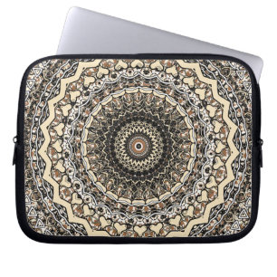 Vergangenes Liebemandala-Kaleidoskop-Muster Laptopschutzhülle